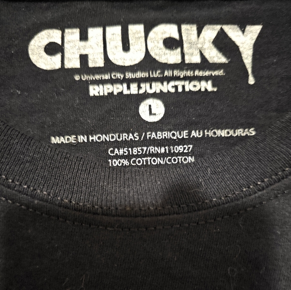 Hot Topic Child's Play T-shirt - L Black - Picture 4 of 4